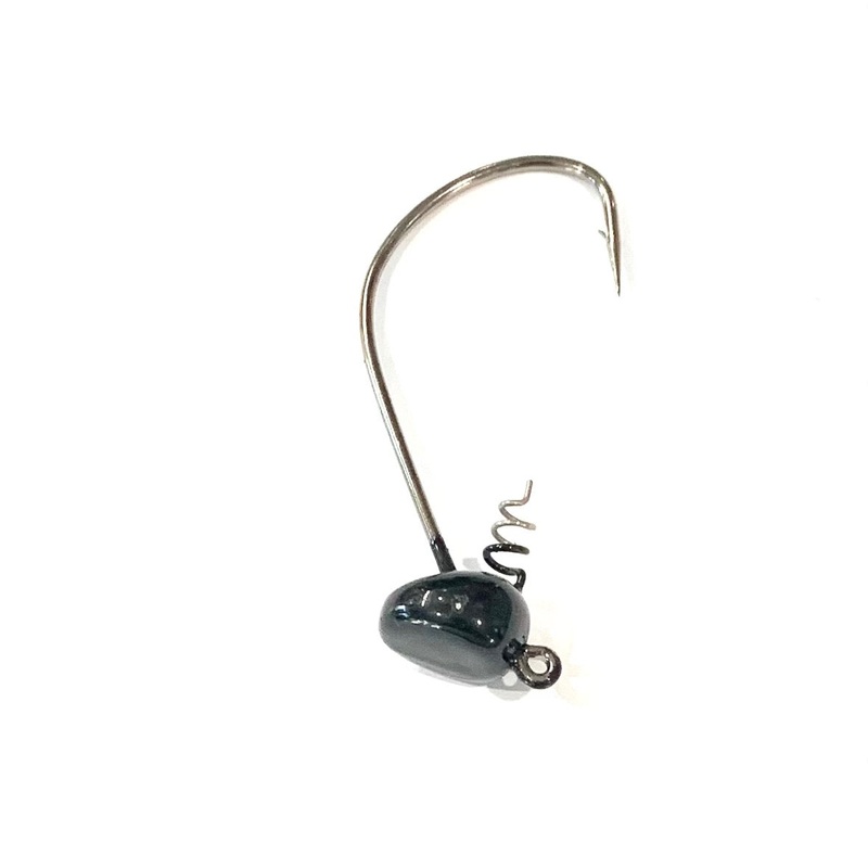 Xcite Shakey Head Jigs|Green Pumpkin|Black|1/4 oz