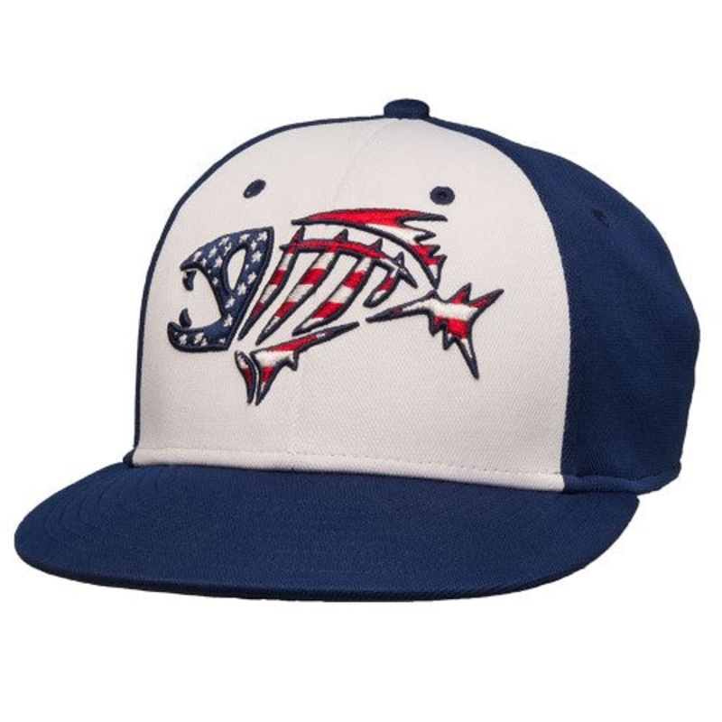 G Loomis ProFlex Flatbill Hat|USA White & Navy|MD-LG