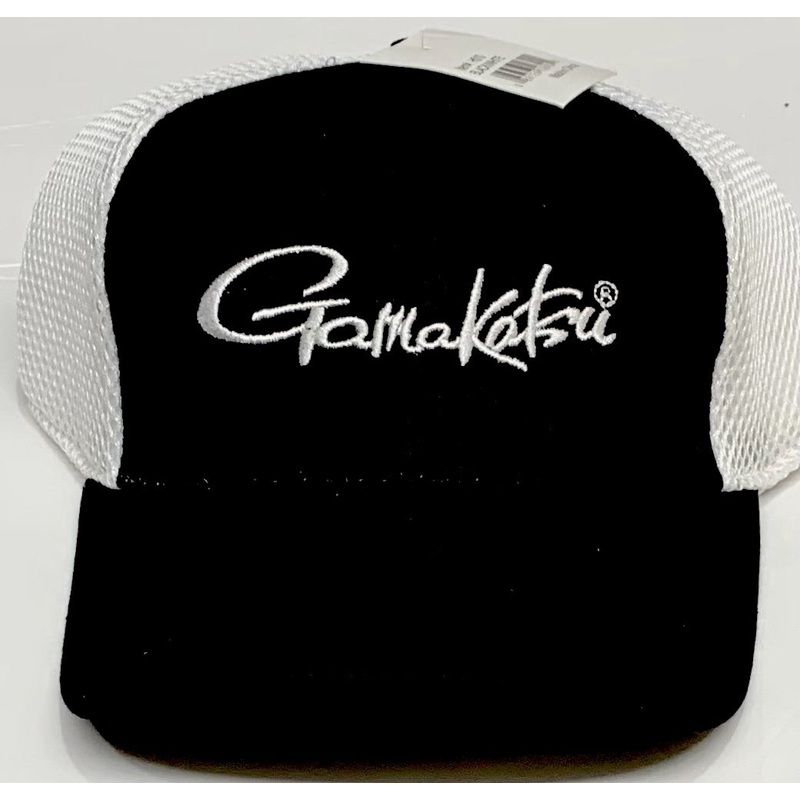 Gamakatsu Hat - Black & White|Black & White Mesh|OSFM