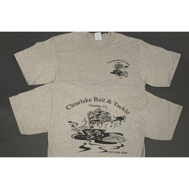 Clearlake Bait & Tackle Short Tee-Grey