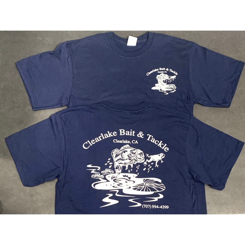 Clearlake Bait & Tackle Short Tee-Navy