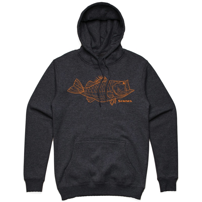 Simms Ms Bass Line Hoody-Charcoal Heather