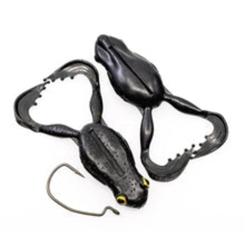ChaseBaits Flexi Frog 3pk|Black|Green Pumpkin Watermelon|Pearl White|2.5