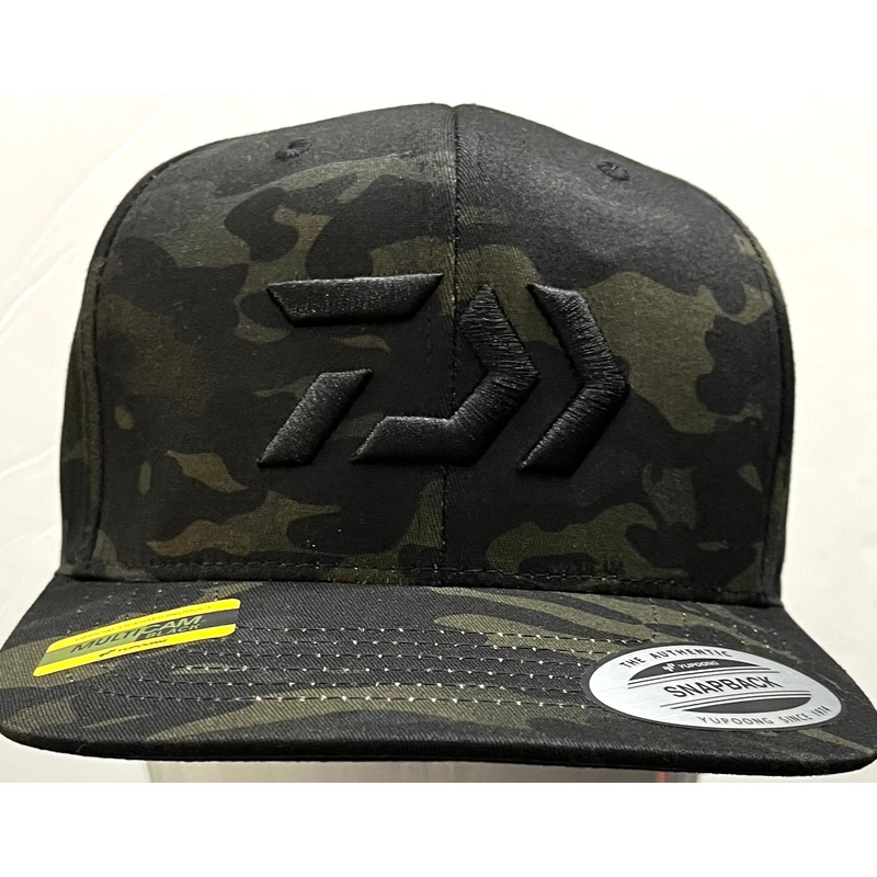 Daiwa DVEC Flatbill Hat|Multi Camo Black|Black|Grey|Adjustable SnapBack