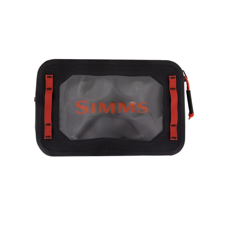 Simms Dry Creek Z Gear Pouch|Black|Simms Orange|Small|Large