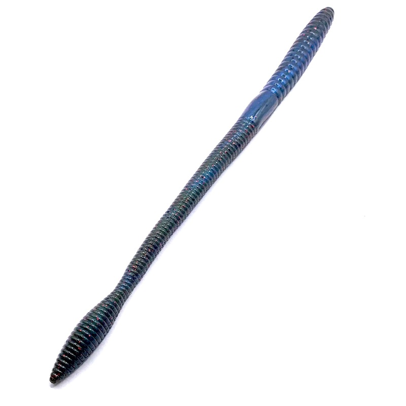 Strike King KVD Bullworm|Blue Craw Red Flake