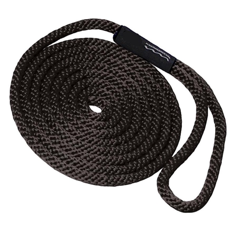 TH Marine Floating Dock Line|Black|3/8 x 15