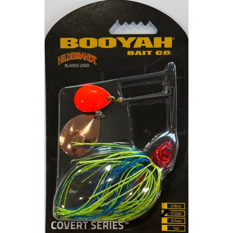 BOOYAH Covert Spinnerbait|Blue Chart/Red Head|1/2oz