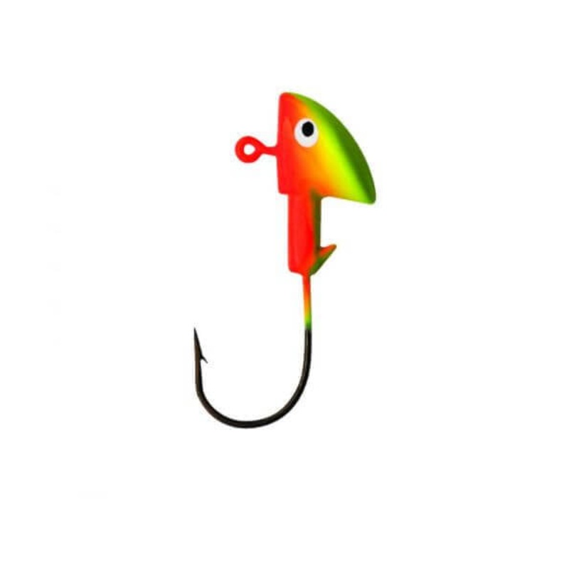 Walleye Jigs|1/8 OZ|3/8 OZ|CHARTREUSE / ORANGE