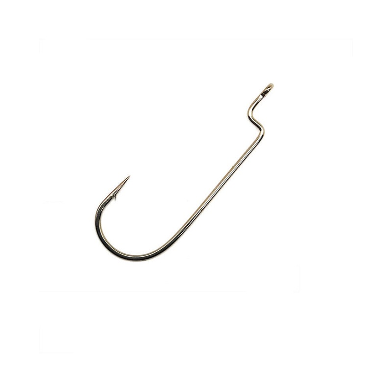 Offset Shank Worm Hook Round Bend