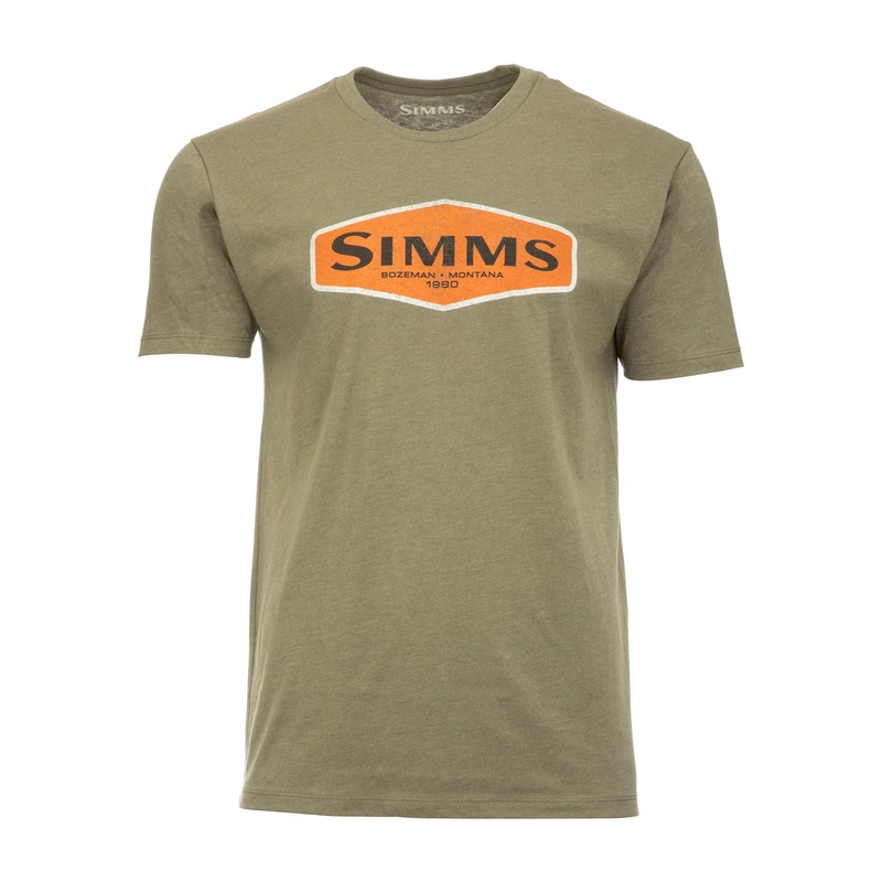 Simms Logo Frame T-Shirt|MILITARY HEATHER|MEDIUM|LARGE|EXTRA LARGE|XXL