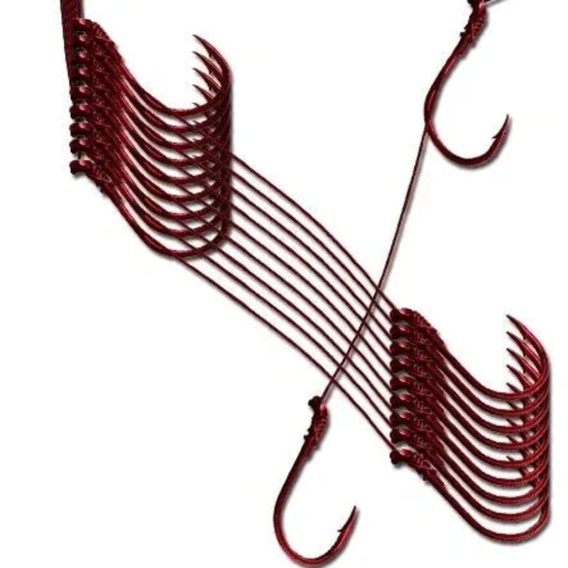 Bloody Red 60 Fluorocarbon Snells 10pk