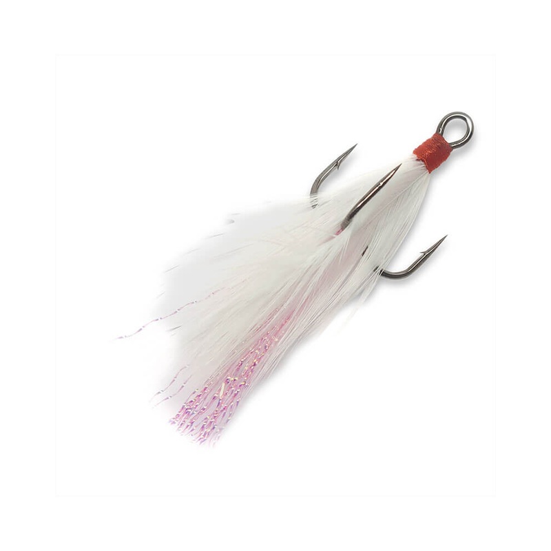 Gamakatsu Feathered Treble|White & Red|2|4|6