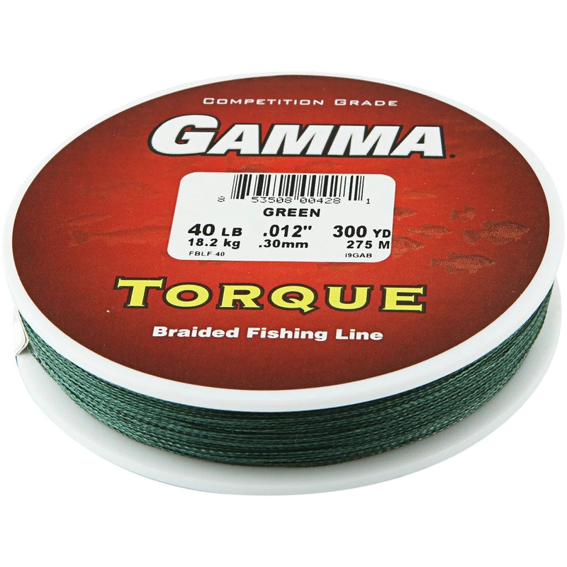 Gamma Torque Braid Line|6 LB|8 LB|10 LB|15 LB|20 LB|30 LB|40 LB|50 LB|65 LB|150 YARDS|GREEN