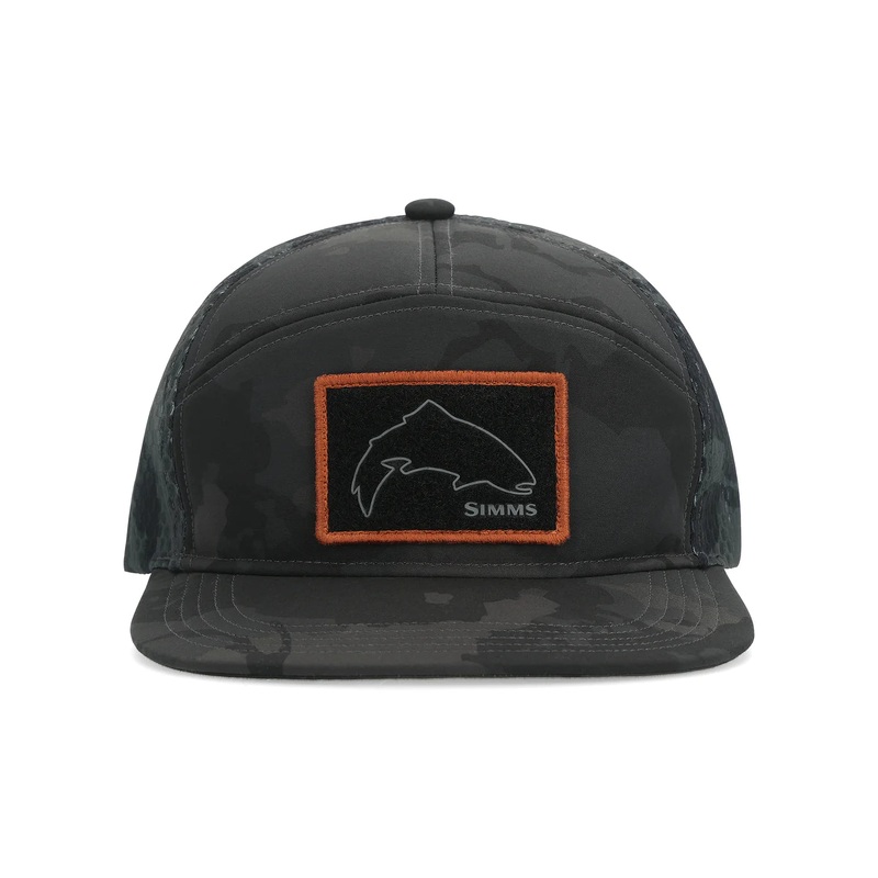 Simms 7 Panel Tech Trucker|Regiment Camo Carbon