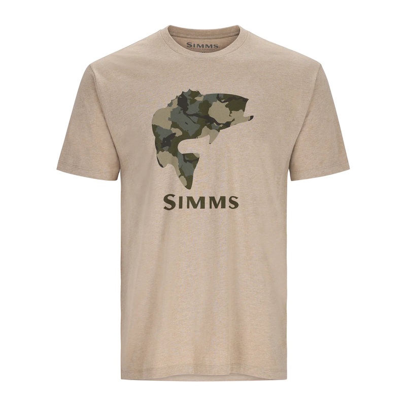 Simms M's Bass Fill T-Shirt|Oatmeal Heather|M|L|XL|XXL