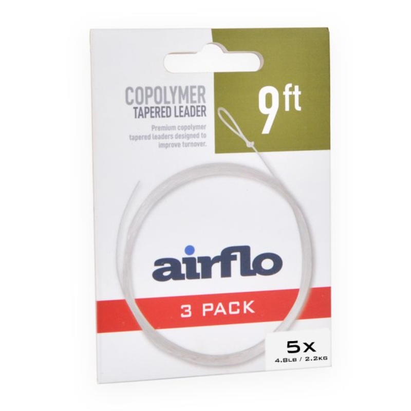 Airflo Copolymer Tapered Leader - 9ft - 3Pack