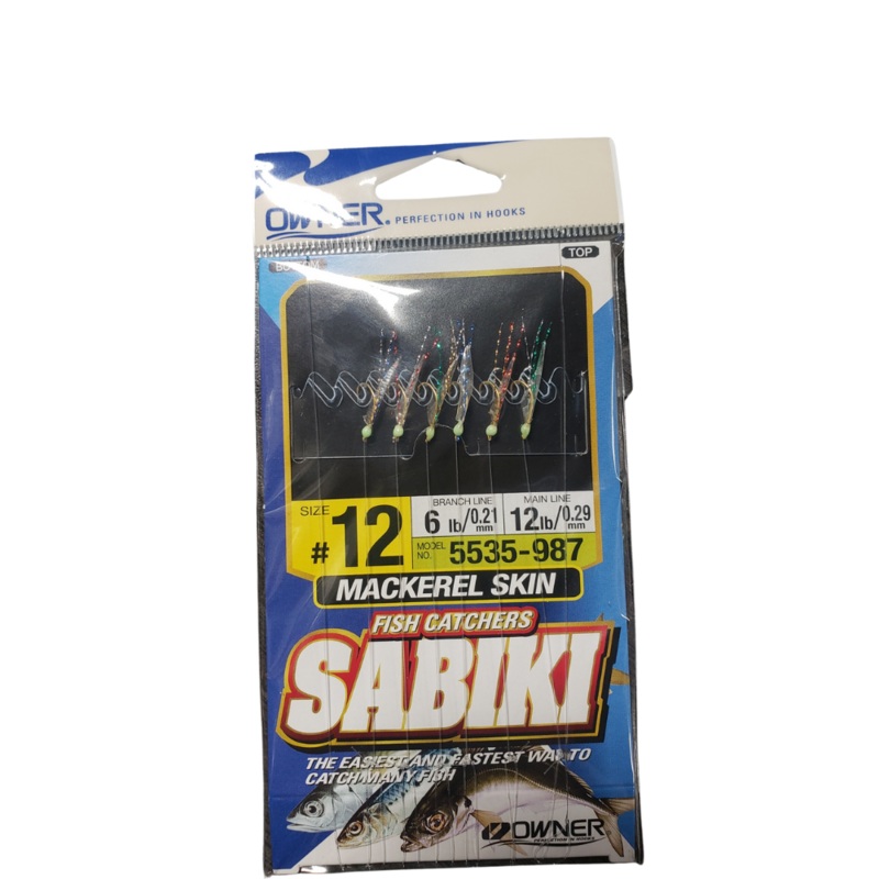 Owner Mackerel Fish Skin Sabiki - Size 12 Hook