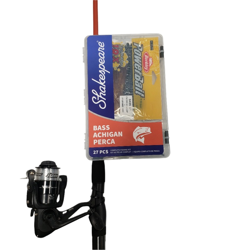 Shakespeare Catch More Fish 3 Bass Spinning Combo - 6'6 Medium 2pc