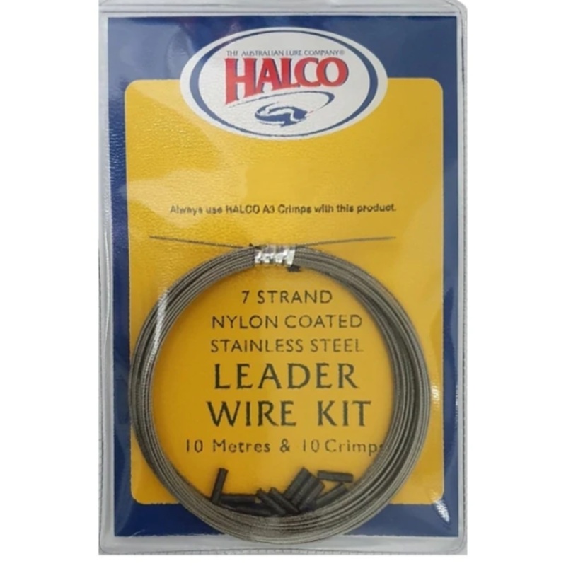 Halco 7 Strand Nylon Coated Leader Wire Kit - 10M