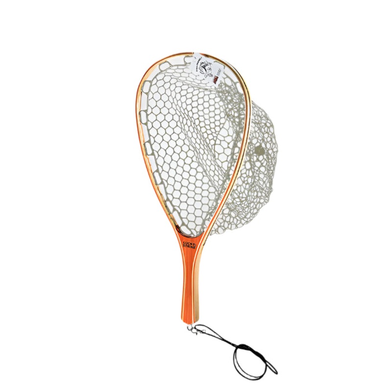 Lucky Strike Wooden Rubber Trout Net