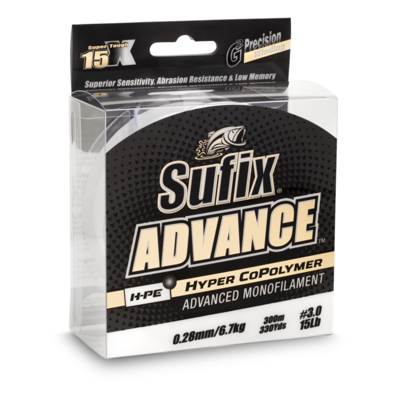 Sufix Advanced Hyper CoPolymer Monofilament - 330yd Clear
