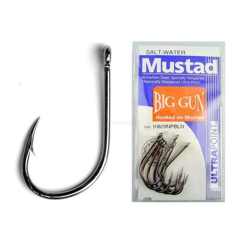 Mustad Big Gun Hooks|1/0 - Qty 7|2/0 - Qty 6|3/0 - Qty 5|4/0 - Qty 5|5/0 - Qty 4|6/0 - Qty 4|7/0 - Qty 3|8/0 -Qty 3