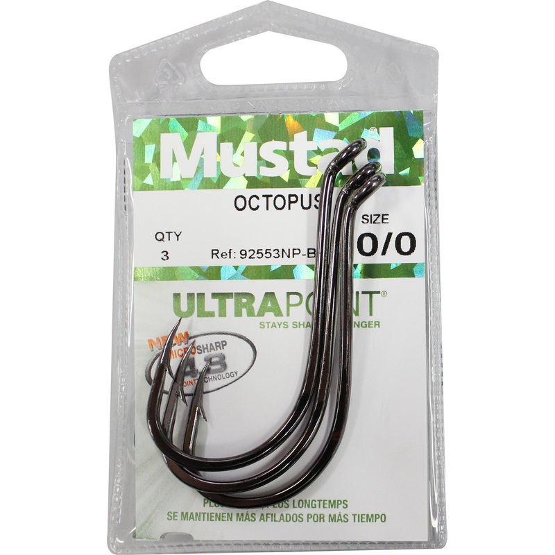 Mustad Octopus Hooks|4 - Qty 10|2 -Qty 10|1 - Qty 10|1/0 - Qty 7|2/0 - Qty 7|3/0 - Qty 7|4/0 - Qty 5|5/0 - Qty 5|6/0 - Qty 5|7/0- Qty 5|8/0 - Qty 3|10/0 - Qty 3