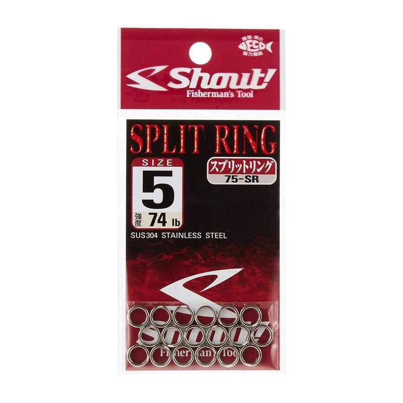 Shout Split Rings 75-Sr|3 - 29lb - Qty 20|4 - 44lb - Qty 20|5 - 74lb - Qty 18|6 - 91lb - Qty 15|7 - 105lb - Qty 6