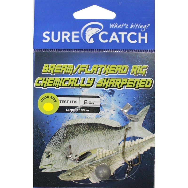 Sure Catch Bream/Flathead Rig|Size2 x 6lb|Size4 x 6lb