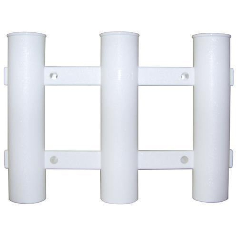 Berkley Tube Rod Holder  3 Hole Vertical Rack White