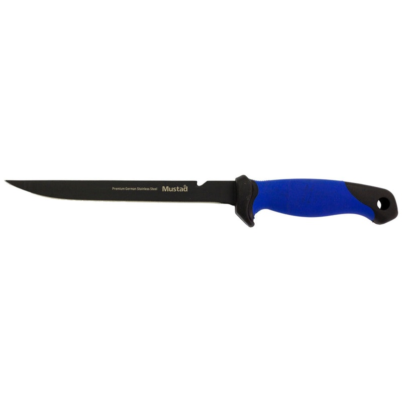 Mustad Teflon Coated Fillet Knife With Sheath 6 Blue