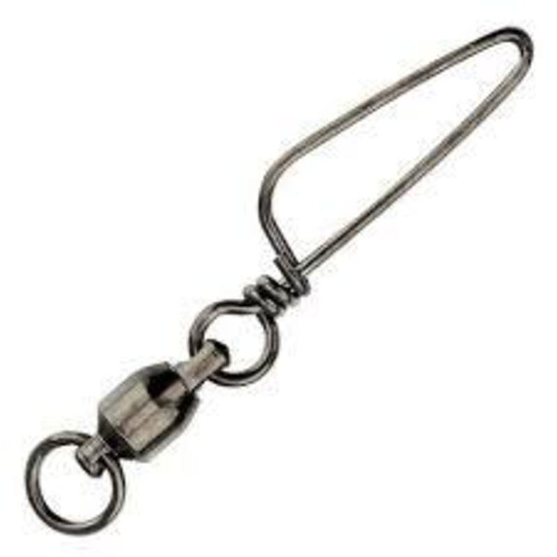 Mustad Ball Bearing Swivel With Welded Ring & Cross-Lock Snap