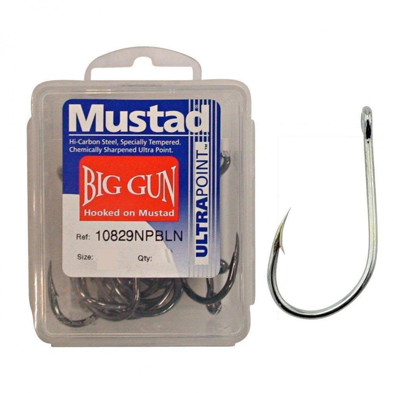 Mustad Big Gun Hooks 25 Pack|1/0 - Qty 25|2/0 - Qty 25|3/0 - Qty 25|4/0 - Qty 25|5/0 - Qty 25|6/0 - Qty 25|7/0 - Qty 25|8/0 - Qty 25|9/0 - Qty 25