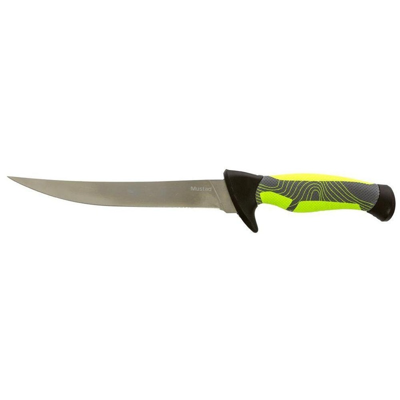 Mustad Green Fillet Knife Mirror Polish With Sheath