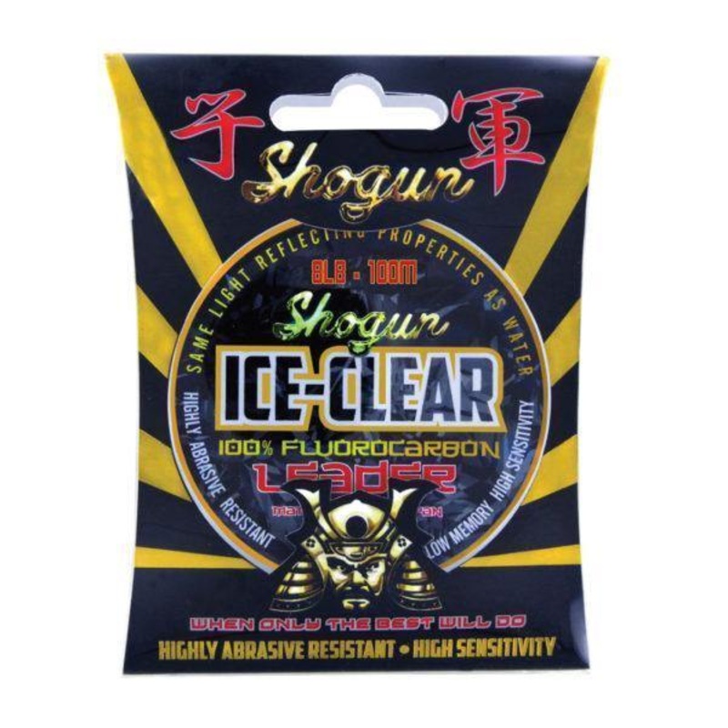 Shogun Ice Clear 100% Fluorocarbon Leader  100M