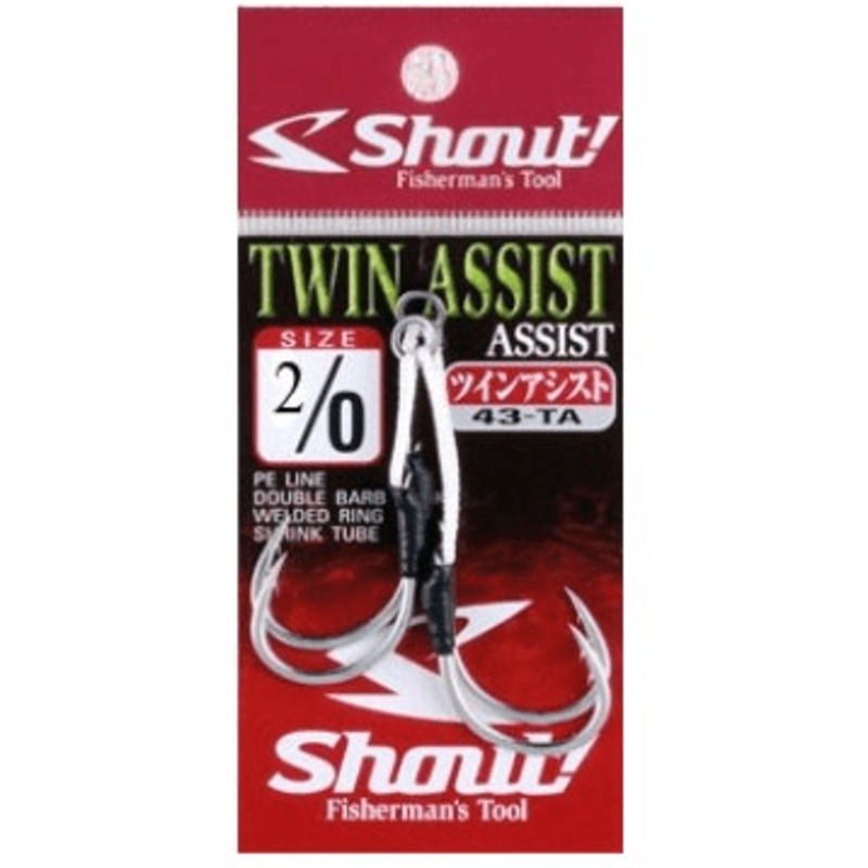 Shout Twin Assist Hooks 43-Ta|1/0 -Qty 2|2/0 - Qty 2|3/0 - Qty 2
