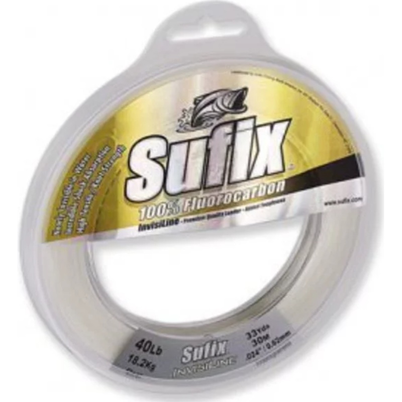 Sufix Invisiline Clear Leader|20m x 50lb|20m x 60lb|20m x 80lb