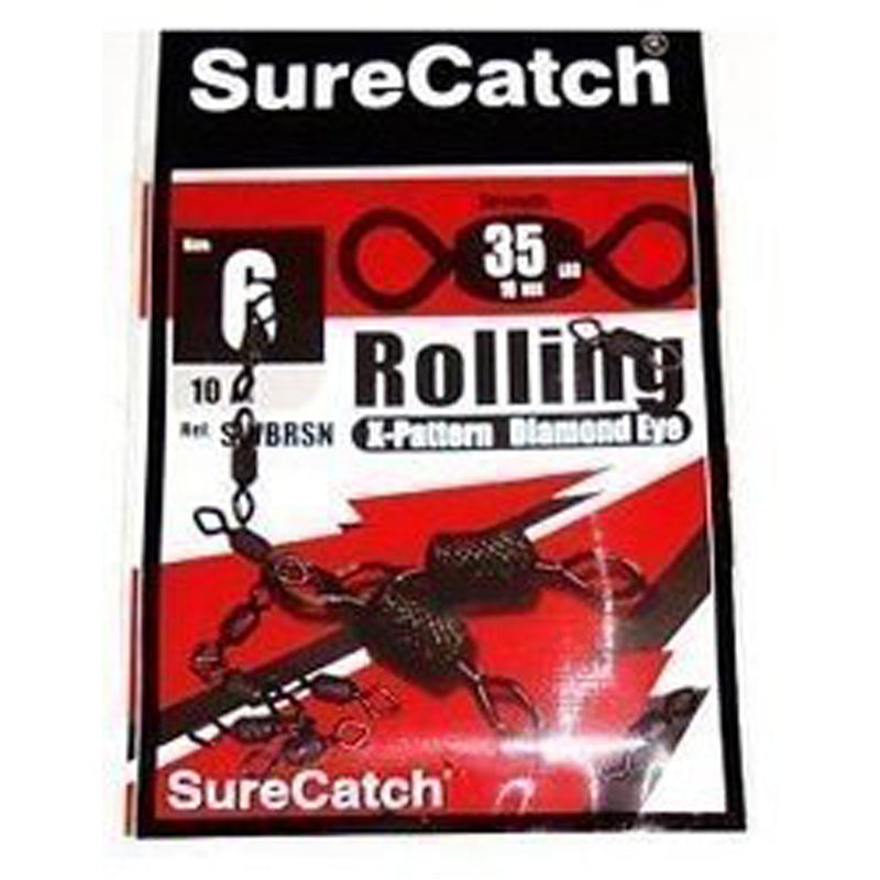 Sure Catch Rolling X-Pattern Diamond Eye Swivels