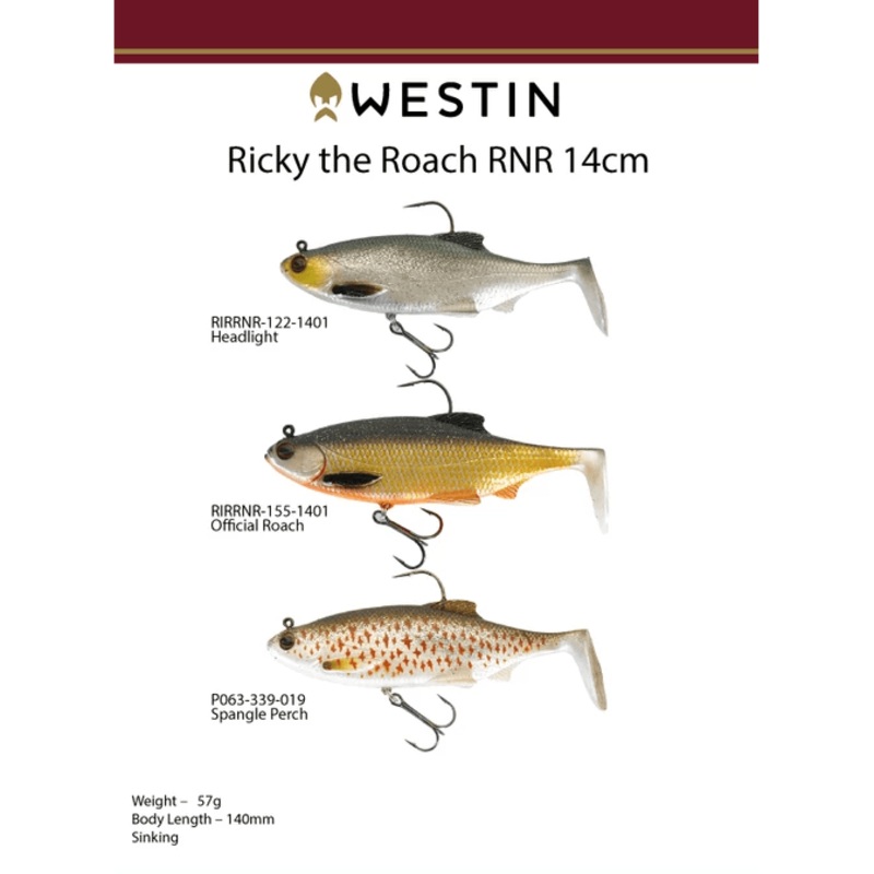 Westin Ricky The Roach Rnr Rigged Soft Plastic 14cm