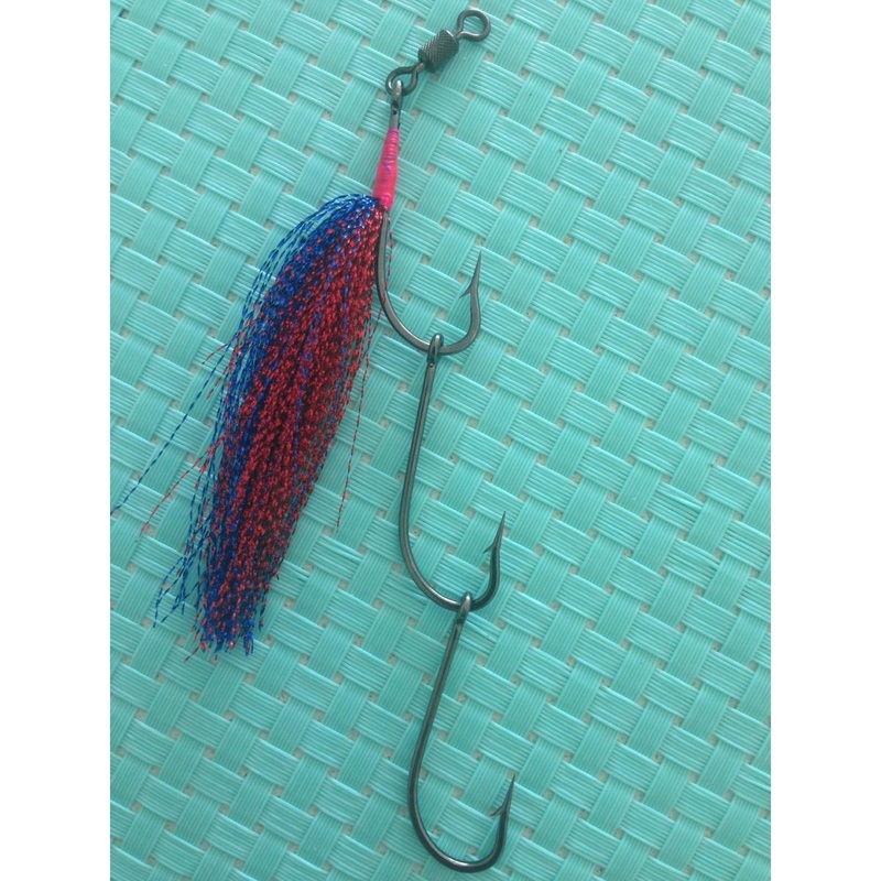 Om Flasher 4/0 - 3 Gang Hooks|Pink/Yellow|Blue/Red|Purple/Green