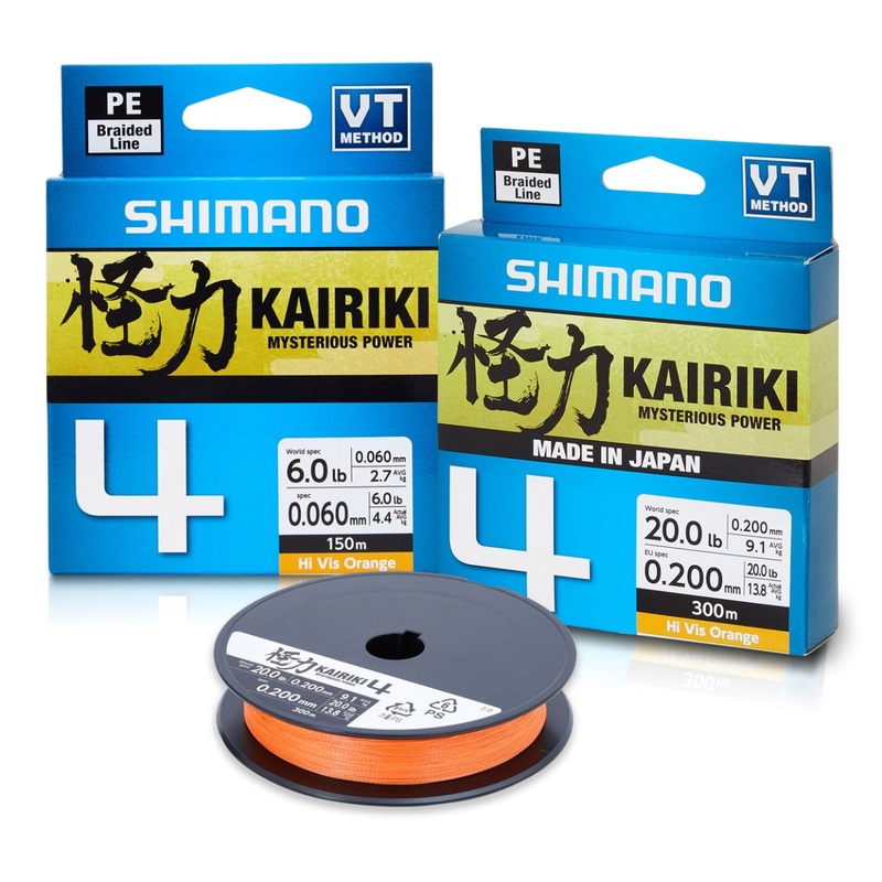 Shimano Kairiki 4 Pe Braid Hi Vis Orange