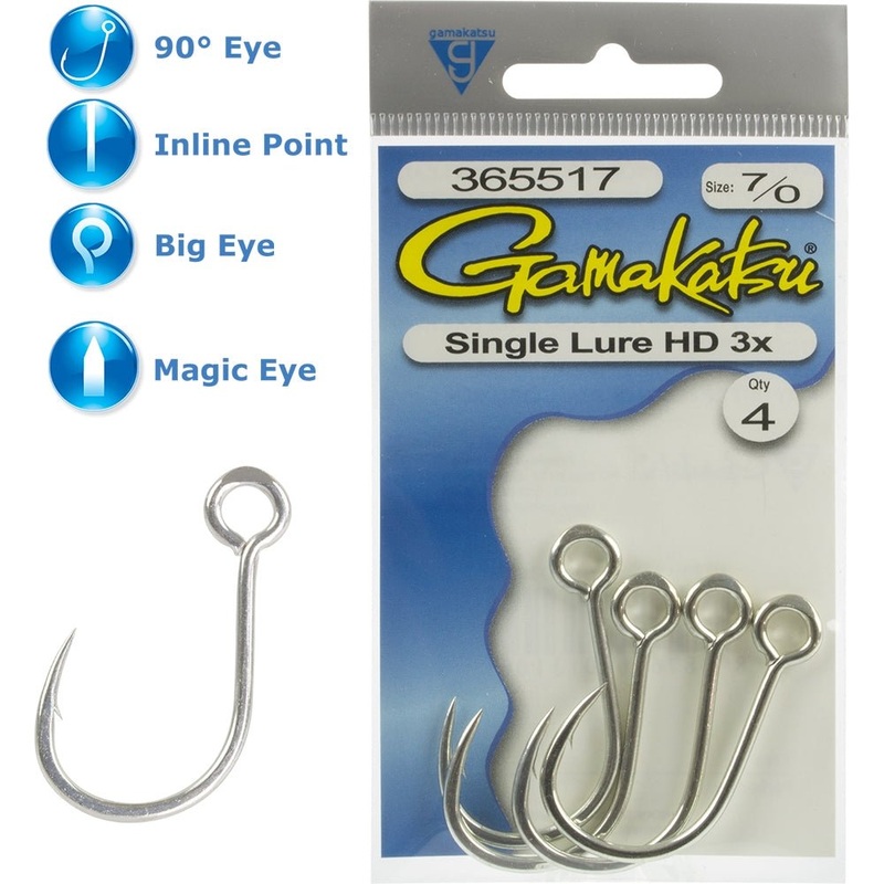 Gamakatsu Single Lure Hooks Hd 3X