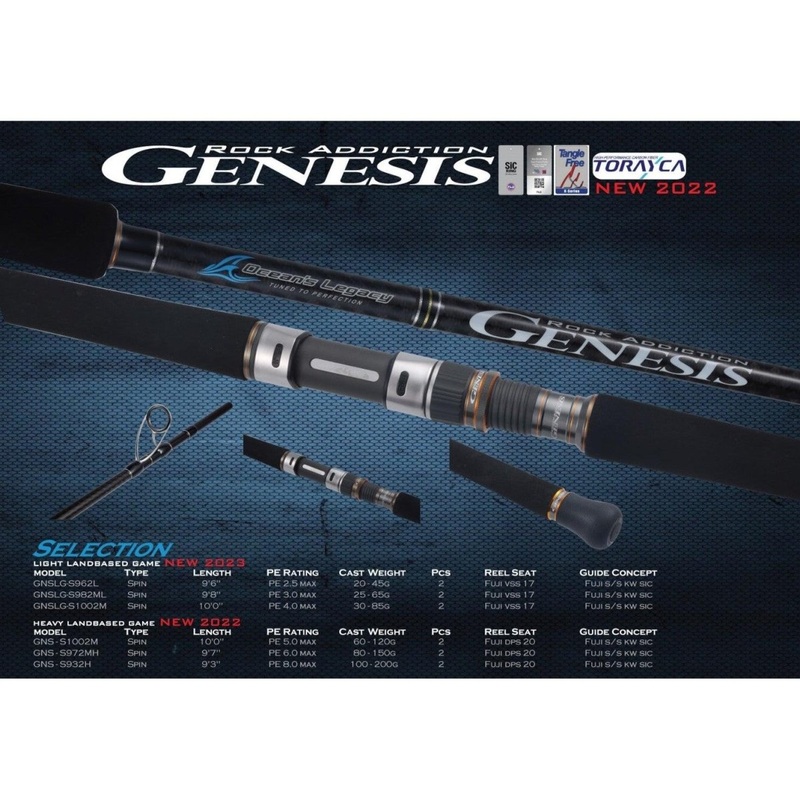 OceanS Legacy Genesis Rock Addiction Spin Rod