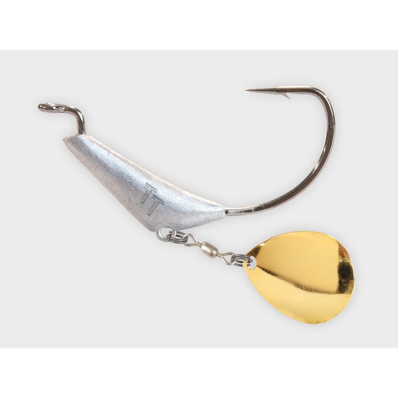 Tackle Tactics Chinlock Spinz Weighted Bladed Weedless Gold