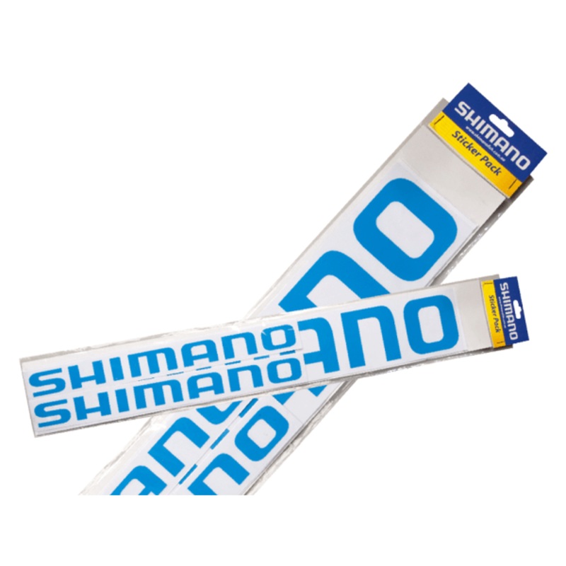 Shimano Sticker Pack|2 x Medium 340x45mm + 2 x Small  200x27mmSticker|2 x Large 562x75mm + 2 x Medium 340x45mm Sticker|2 x X Large Stickers 1000mm x 134mm