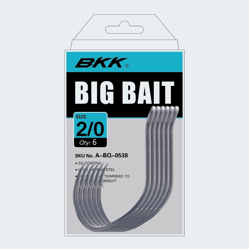 Bkk Big Bait Hooks|2/0 - Qty 6|3/0 - Qty 6|4/0 - Qty 6|5/0 - Qty 5|6/0 - Qty 5|7/0 - Qty 4|8/0 - Qty 4|9/0 - Qty 3