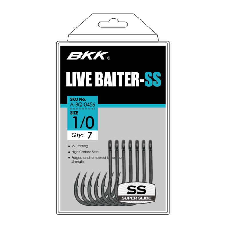 Bkk Live Baiter-SS Hooks|2/0 - Qty 6|3/0 - Qty 6|4/0 - Qty 5|5/0 - Qty 5|6/0 - Qty 5