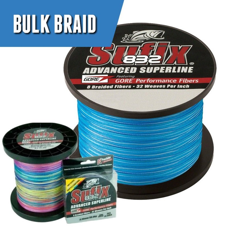 Bulk Sufix Braid|6lb|10lb|15lb|20lb|30lb|40lb|50lb|65lb|80lb|150m|300m
