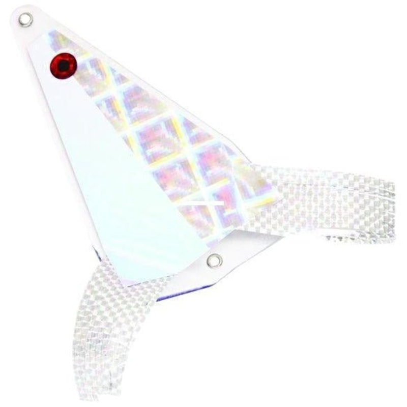 Big Als Medium Fish Flash In-Line Flasher with Wings 8 Plaid/Pearl High Octane